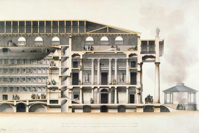 Das kaiserliche Bolschoi-Kamenny-Theater in Sankt Petersburg, frühes 19. Jahrhundert von Giacomo Antonio Domenico Quarenghi