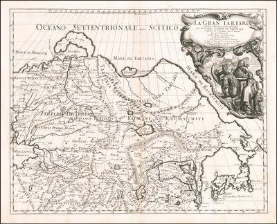 Karte von Groß-Tartarei 1683 von Giacomo Cantelli da Vignola von Giacomo Cantelli
