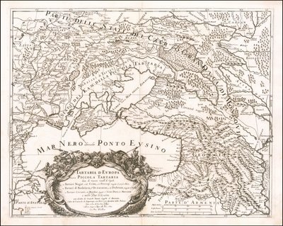 Karte von Klein-Tartarei 1684 von Giacomo Cantelli da Vignola von Giacomo Cantelli