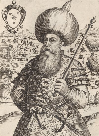 Sinan Bassa, Kapitän General der Armee von Maumet Impe. de Turchi, 1596 von Giacomo Franco
