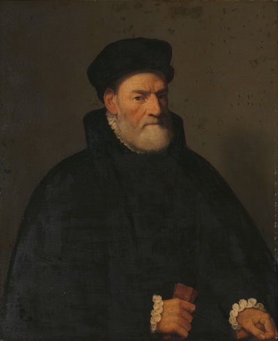 Porträt eines alten Mannes, wahrscheinlich Vercellino Olivazzi, Senator aus Bergamo von Giambattista Moroni (attributed to)