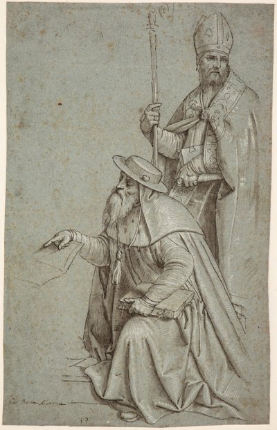 Der heilige Hieronymus und der heilige Augustinus / Ambrosius von Giambattista Moroni