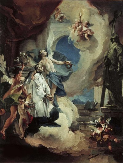 Der heilige Aloysius Gonzaga in Herrlichkeit, ca. 1725 von Giambattista Tiepolo