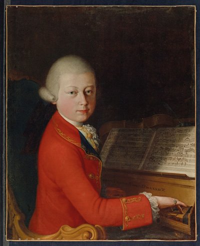 Porträt von Wolfgang Amadeus Mozart im Alter von 13 Jahren in Verona von Giambettino (attr. to) Cignaroli