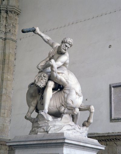 Herkules tötet den Zentauren (Marmor) von Giambologna