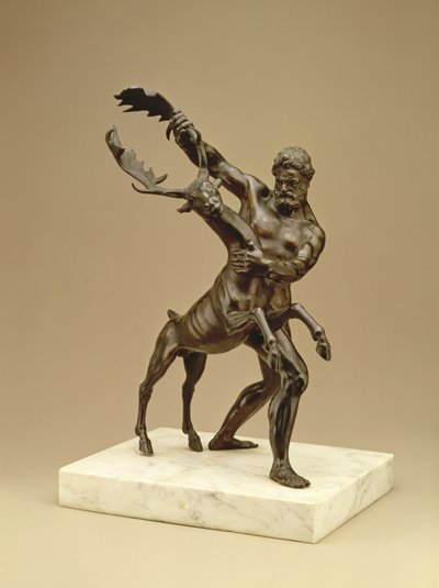 Herkules und der arkadische Hirsch von Giambologna