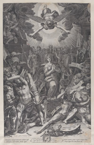 Martyrium der Heiligen Katharina, nach Bernardino Passari von Gijsbert Van Veen