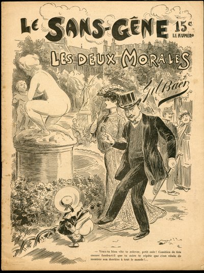 Die Sans Gene - Illustration von Gil Baer (1859-1931): Kunst, Skulptur Statue, Kindheit, Öffentlicher Garten, Nacktheit von Gil (1859 1931) Baer