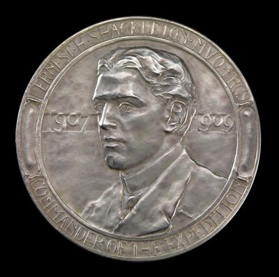 Medaille der Royal Geographical Society: Shackletons Antarktisexpedition 1907-1909 von Gilbert Bayes