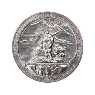 Royal Geographical Society Medaille: Scotts Antarktis-Expedition 1902-1904, ca. 1904 von Gilbert Bayes