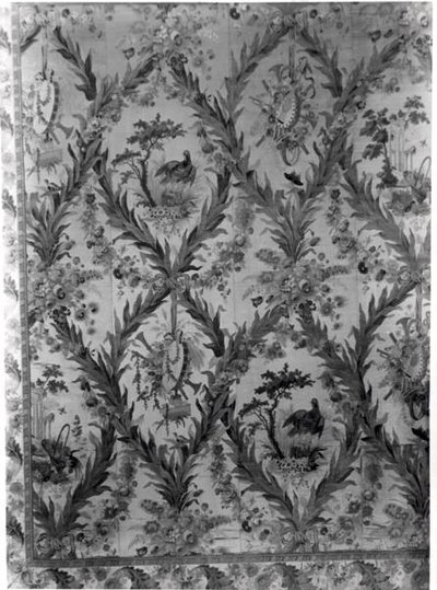 Seidentapete aus dem Schlafzimmer der Kaiserin, 1787 von Gilles Gaudin