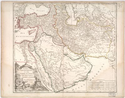 Staaten des Großherrn in Asien - Persisches Reich, Land der Usbeken, Arabien und Ägypten von Gilles Robert De Vaugondy