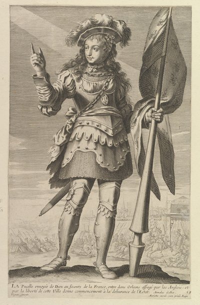 Die Jungfrau von Orléans, 1647. Schöpfer: Gilles Rousselet, Abraham Bosse von Gilles Rousselet and Abraham Bosse