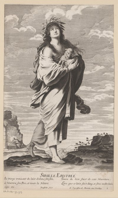 Sibylle von Erythrae, im Hintergrund Maria mit Kind (Sibillen) von Gilles Rousselet