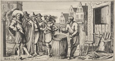 Küfer vor seiner Werkstatt von Gillis van Scheyndel (I)