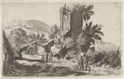 Wanderer bei einer Ruine von Gillis van Scheyndel (I)
