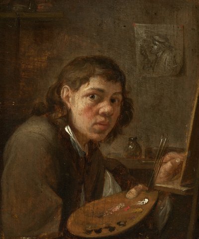 Selbstporträt im Studio von Gillis van Tilborgh the younger