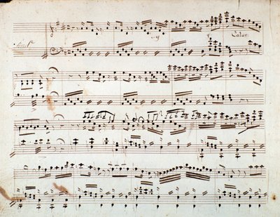 Erste Seite der Noten für die reduzierte Symphonie für Klavier von Otello von Gioachino Rossini