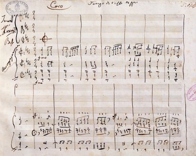 Handschriftliche Partitur von Gioacchino Rossini von Gioachino Rossini