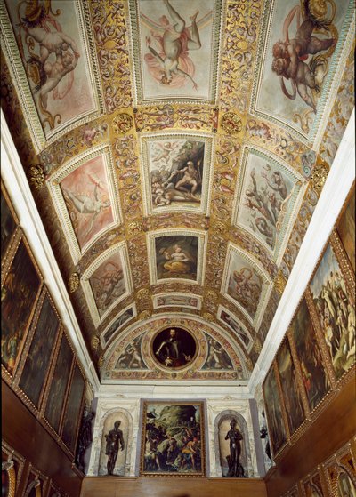 Geschichte des Prometheus (Decke des Studiolo von Francesco I de Medici) von Giorgio (and workshop) Vasari