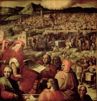 Die Expansion von Florenz von der Decke des Salone dei Cinquecento von Giorgio (and workshop) Vasari