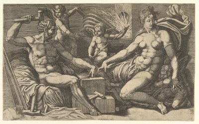 Venus und Vulkan an der Schmiede von Giorgio Ghisi