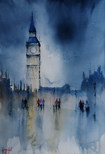 Big Ben Regenreflexionen von Giorgio Gosti