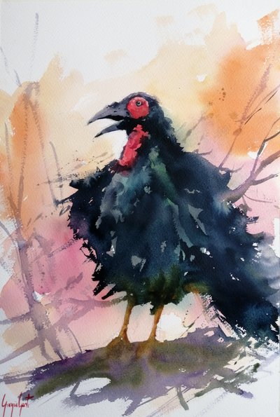 Rufender Schwarzer Vogel von Giorgio Gosti
