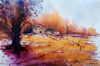 Rustikale Herbstlandschaft von Giorgio Gosti