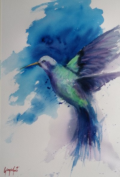 Lebhafter Kolibri Flug von Giorgio Gosti