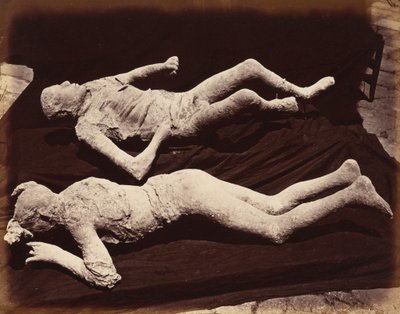 Menschliche Abdrücke, Pompeji von Giorgio Sommer