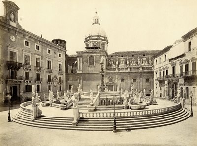 Pretoria-Brunnen, Palermo, Italien, Fotografie von Giorgio Sommer von Giorgio Sommer