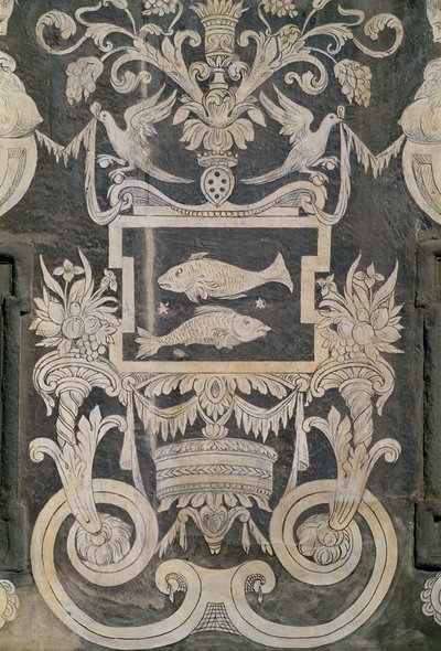 Allegorische Figuren und Tierkreiszeichen, Palazzo dei Cavalieri, Pisa, Toskana, Italien von Giorgio Vasari