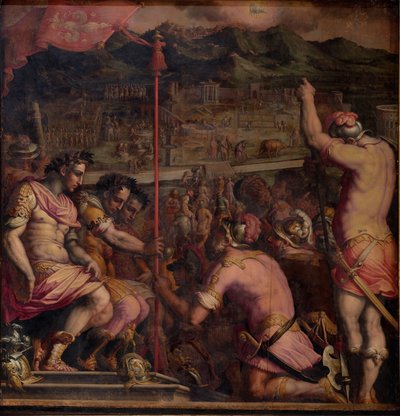 Gründung von Florentia, einer römischen Siedlung, 1563-1565 von Giorgio Vasari