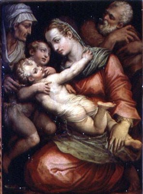 Heilige Familie mit St. Anna und Johannes dem Täufer von Giorgio Vasari