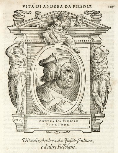 Milan, Biblioteca Braidense, Vite de piv excellent, Giorgio Vasari 1568, Andrea da Fiesole von Giorgio Vasari