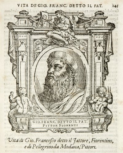 Mailand, Biblioteca Braidense, Vite de piv excellent, Giorgio Vasari 1568, Giovan Francesco Penni genannt Il Fattore von Giorgio Vasari