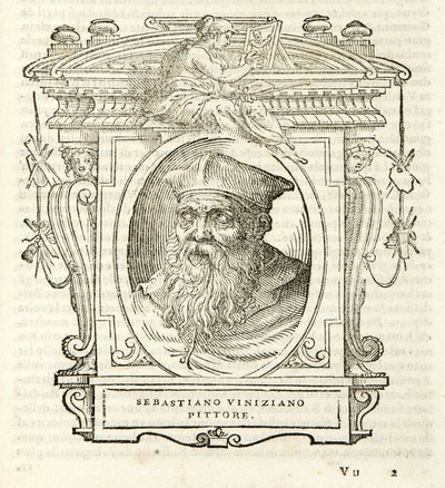 Mailand, Biblioteca Braidense, Vite de piv excellent, Giorgio Vasari 1568, Sebastian Viniziano von Giorgio Vasari