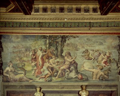 Die frühen Früchte der Erde, Saturn angeboten, 1555 von Giorgio Vasari