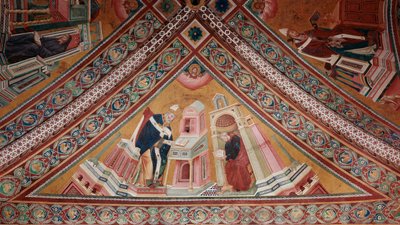 Die Kirchenlehrer: Heiliger Ambrosius von Giotto (c.1266 1337)