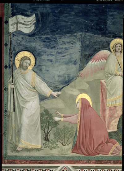 Noli me Tangere, (Detail) Christus und Maria Magdalena, ca. 1305 von Giotto di Bondone