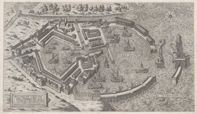 Speculum Romanae Magnificentiae: Hafen von Rom, 1581 von Giovanni Ambrogio Brambilla