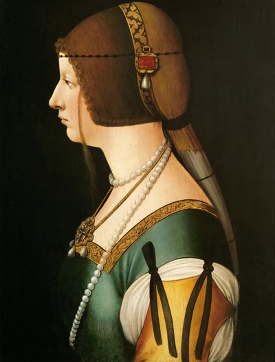 Porträt von Bianca Maria Sforza 1472-1510, die zweite Frau von Maximilian I., Heiliger Römischer Kaiser von Giovanni Ambrogio de Predis
