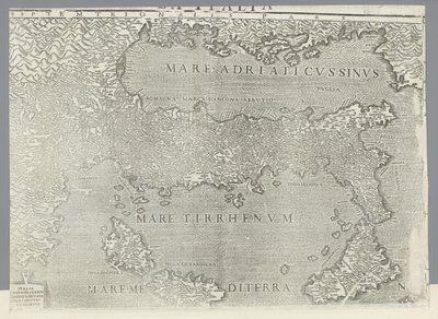 Karte von Italien von Giovanni Andrea Vavassore