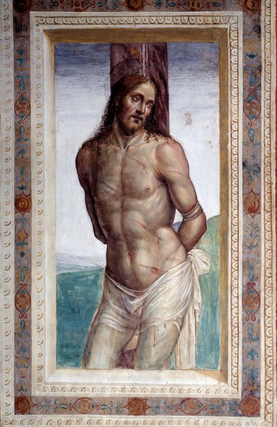 Christus an der Säule (Fresko) von Giovanni Antonio Bazzi Sodoma