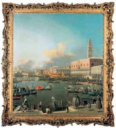 Der Bucintoro am Molo, Venedig, am Himmelfahrtstag von Giovanni Antonio Canal