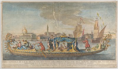 Die hochverzierte erste Gondel des Botschafters Giovanni Battista Colloreado von Giovanni Antonio Faldoni