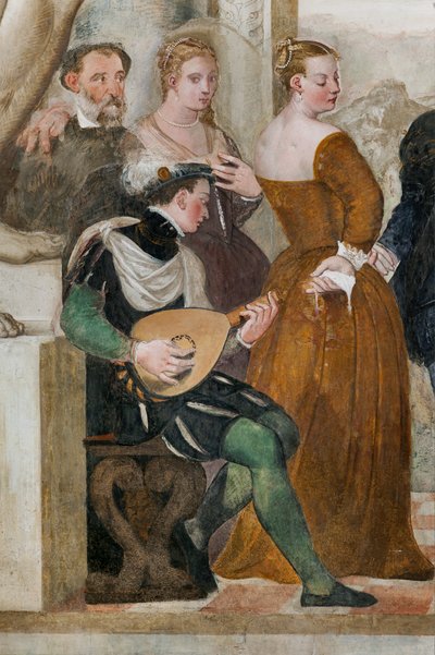 Einladung zum Tanz, Haupthalle, ca. 1570 von Giovanni Antonio Fasolo
