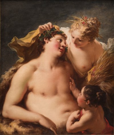 Ceres, Bacchus und Amor von Giovanni Antonio Pellegrini