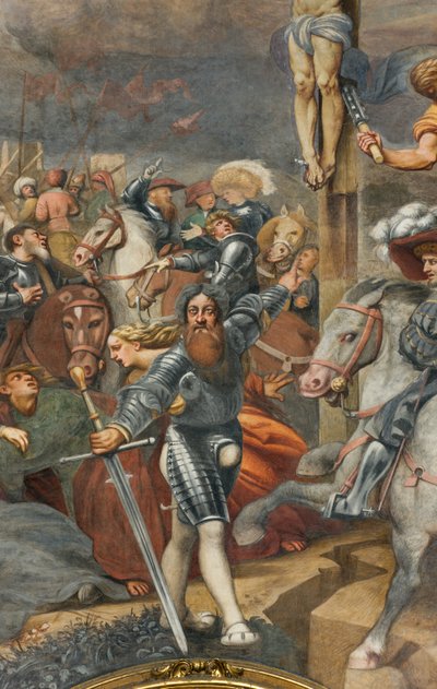 Gegenfassade, Kreuzigung 1520-21 (Detail) von Giovanni Antonio Pordenone